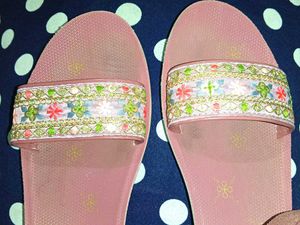 Cute Pink Floral Sandals