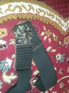 Black Embellished Belt
