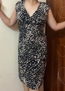 Leopard Print ( Ruffled) (Black  And Cream)