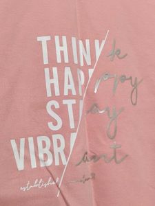 Pink Printed Sweatshirt – Think Happy | Stay Vibra
