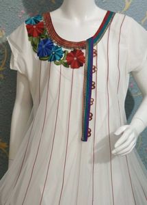 Pretty White Anarkali Suit 😍