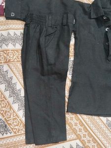 Men&#39;s Black Kurta Pajama Set