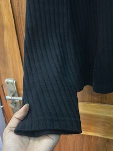 Black Ribbed Long Sleeve tshirt
