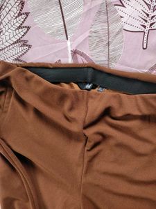🌸Brown Fig Tapered Flat - Front Trousers