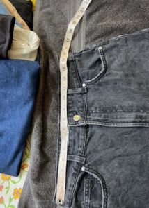 Black Ripped Wide Leg Jeans
