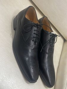 Classic Black Leather Dress Shoes
