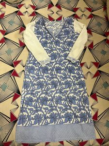 Blue Floral Print Kurta💙