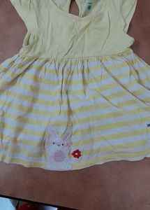 Yellow Colour Frock For BABY GIRL