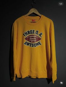 Yellow Graphic Print Sweatshirt
