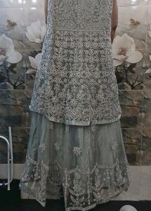 Silver And Grey Evening Gown