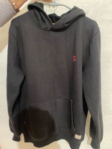 Stylish Black Oversize Warm Hoodie With Pockets