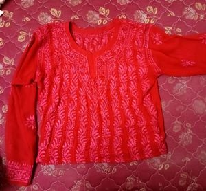 Chikenkari Short Top