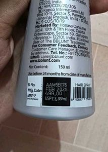 BBLUNT Hair Mist And Hot Shot Spray Combo