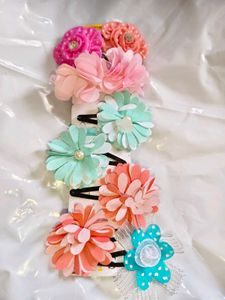 Handmade Floral Hair Clip Set