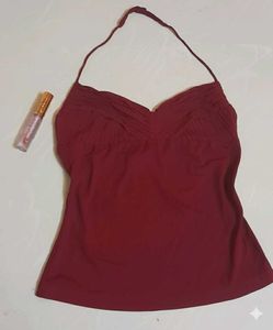 Narciso Rodriguez Brand Red Halter Top🇮🇹