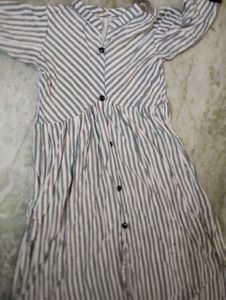 Striped Button-Down Dress