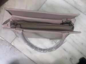 Elegant Taupe Structured Handbag