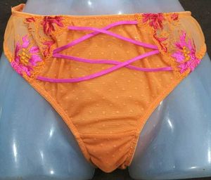 Orange Floral Lace Lingerie 💚