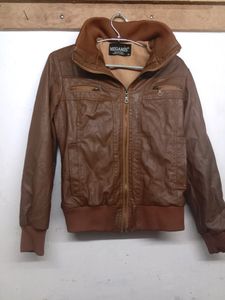 TAN BROWN LEATHER JACKET