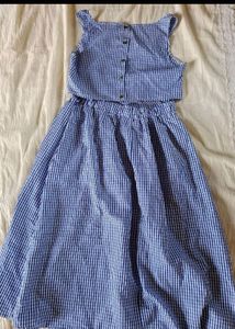 Blue Striped Matching Set