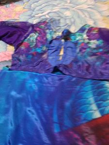 Colorful satin saree