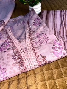 Elegant Pink Printed Kurta Set