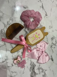 combo💘Coquette Hair Brush Pink 🎀🌷