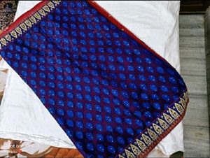 Beautiful Heavy Lehenga Style Sare Contrast Blouse