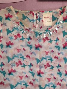 Butterfly Print Top