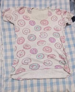 Cute Donut Print Tee
