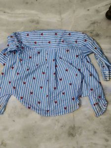 Printed Blue Shirt For Women