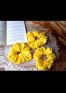 Yellow 💛 Scrunchies 4 Pices