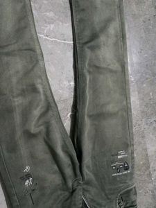 Olive Green Slim Fit Jeans