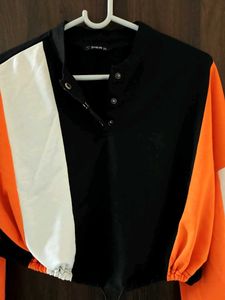 Shein Color Block Crop Top