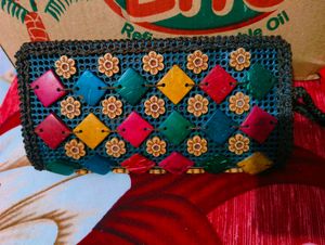 Handmade Colorful Wooden Clutch