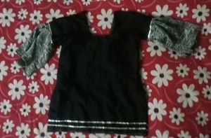 Black &amp; Silver Embellished Dress..