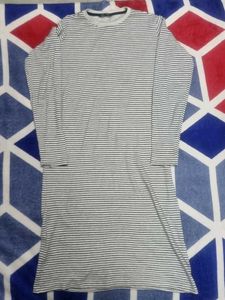 Cotton Calf Length A line Dress.