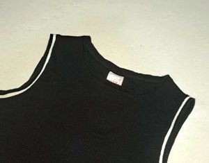 Black Ribbed Tank Top