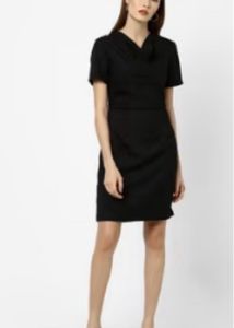UCB Colourblock Sheath Dress with Cowl Neckline