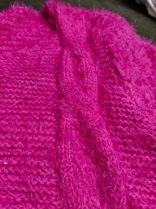 Stylish Pink Knit Cardigan