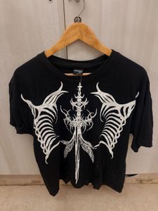 Graphic Print Black T-shirt