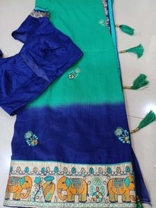 Border Saree With Blouse