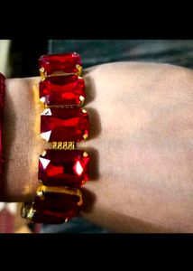Red Stone Jewelry Set Of 4 Pcs