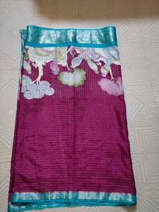 Elegant Purple &amp; Teal Saree