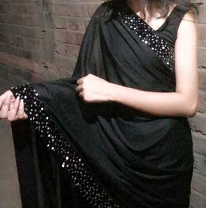Elegant Black Saree