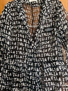 Alphabetical Black Oversized Shirt