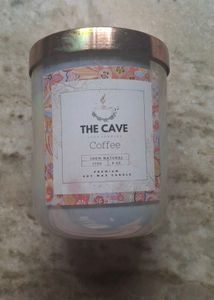 The Cave Coffee Candle in Luxe glass jar.