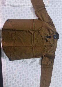 Brown Mens Short Kurta
