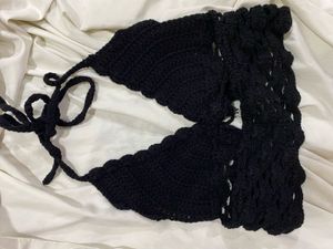 crochet halter neck top