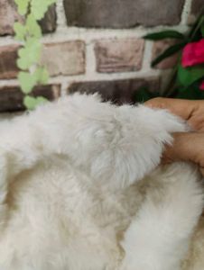 Fluffy White Handbag Spacious Unused